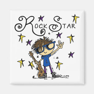 Brunette Rock Star Magnet