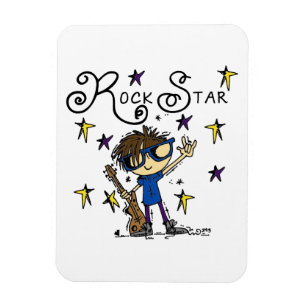 Brunette Rock Star Magnet