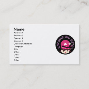 Brunette Rocking Big Sister Business Card