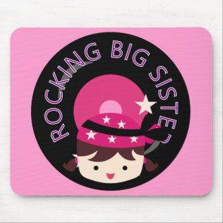 Brunette Rocking Big Sister Mouse Pad