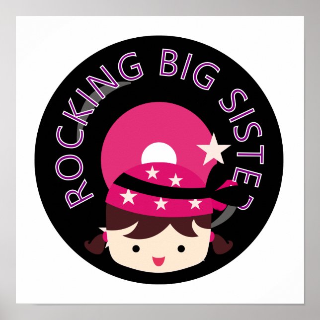 Brunette Rocking Big Sister Poster (Front)