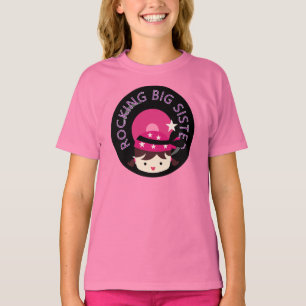 Brunette Rocking Big Sister T-Shirt