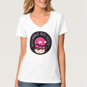 Brunette Rocking Big Sister T-Shirt