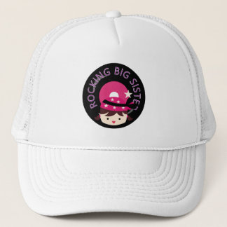 Brunette Rocking Big Sister Trucker Hat