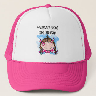 Brunette World's Best Big Sister Tshirts and Gifts Trucker Hat