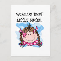 Brunette World's Best Little Sister Tshirts