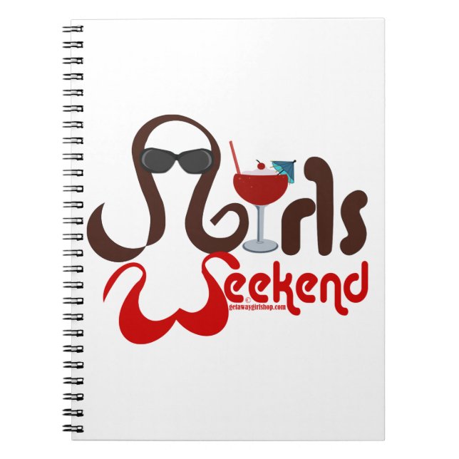 Brunettes in Bikinis - Girls Weekend Fun! Spiral Notebook (Front)