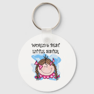 Brunettte Best Little Sister Key Ring