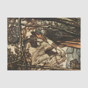 “Brunhilde Led Her Horse” by Arthur Rackham Tissue Paper