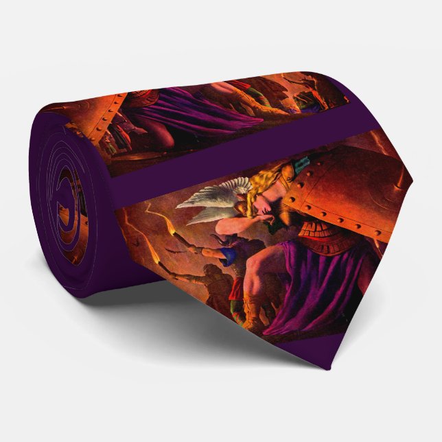 Brunhilde Weeps at Siegfried’s Funeral Pyre Tie (Rolled)