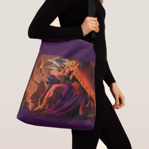 Brunhilde Weeps at Sigfried’s Funeral Pyre Crossbody Bag