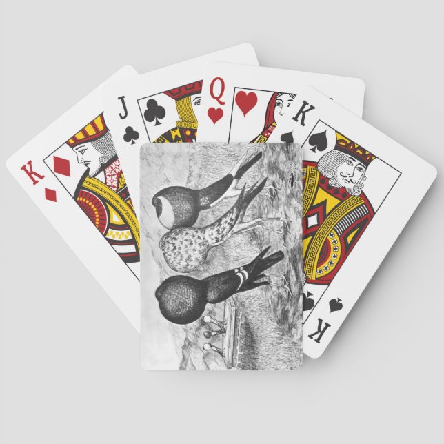 Brunner Pouter Pigeons Playing Cards (Back)
