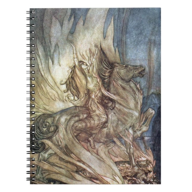 Brünnhilde and the funeral pyre of Siegfried Notebook (Front)
