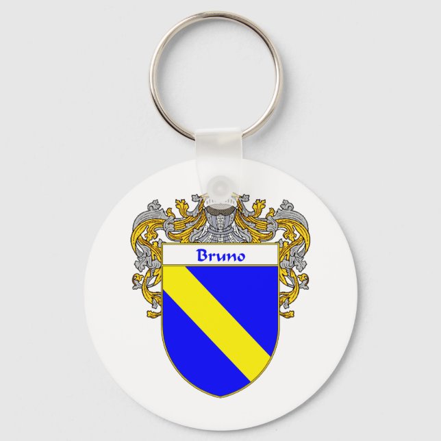 Bruno Coat of Arms (Mantled) Key Ring (Front)