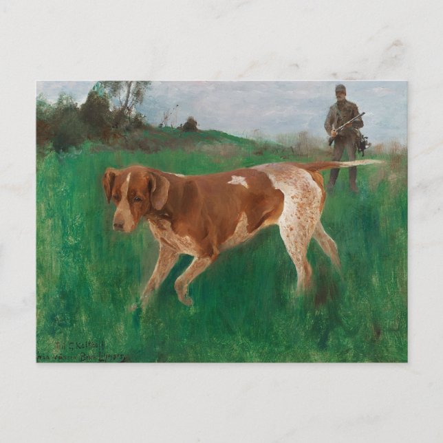 Bruno Liljefors - Gustaf Kolthoff Hunting Postcard (Front)