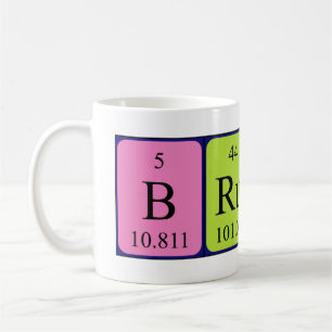 Bruno periodic table name mug