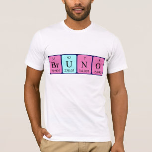 Bruno periodic table name shirt