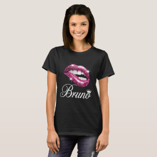 Bruno Pink Glitter Lips T-Shirt - Sassy Pop Art Sp