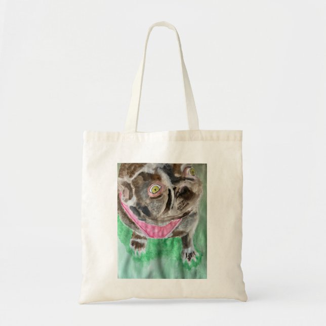 Bruno the bulldog tote bag (Front)