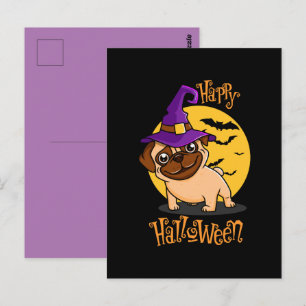 Bruno the Witchy French Bulldog Postcard