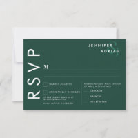 Brunswick Green Elegant Minimal Modern Wedding