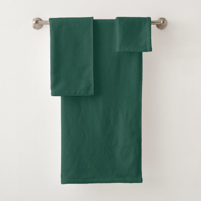 Brunswick Green Solid Colour Bath Towel Set (Insitu)