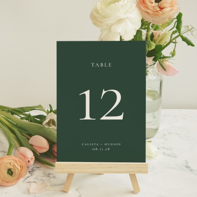 BRUNSWICK Green Table Number Card (Creator Uploaded)