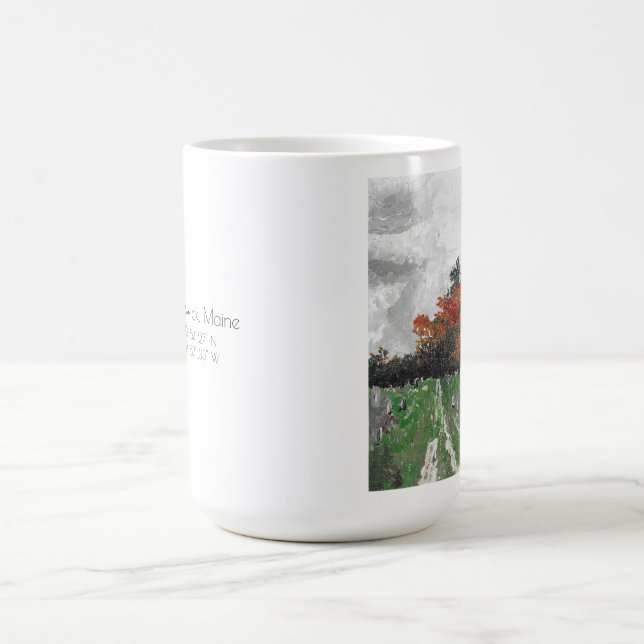 Brunswick Maine, Cemetery, Large Coffee Mug (Center)