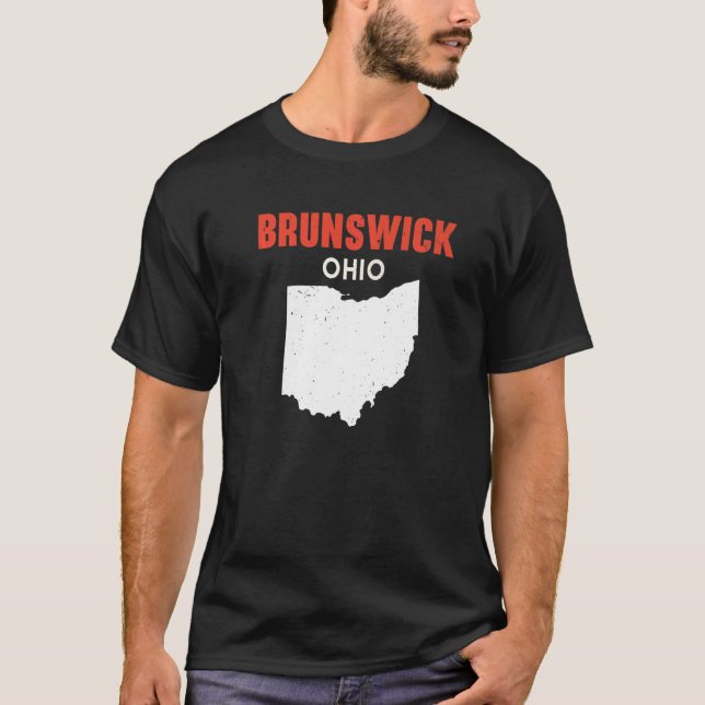 BRUNSWICK Ohio USA State America Travel Ohioan   T-Shirt (Front)