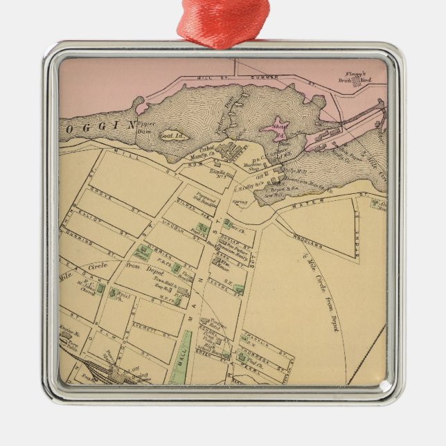 Brunswick, Topsham Metal Tree Decoration (Front)