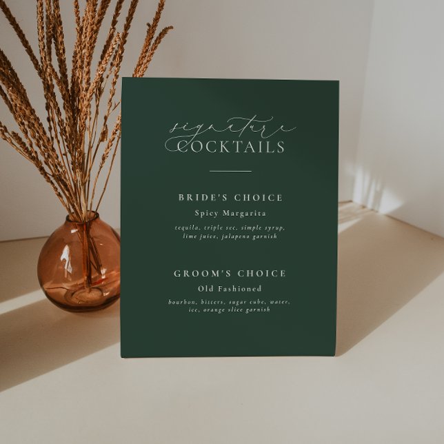 BRUNSWICK Wedding Signature Drinks Pedestal Sign (Creator Uploaded)