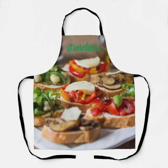 Bruschetta Antipasti with beans and arugula, Apron (Front)