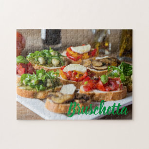 Bruschetta Antipasti with beans and arugula, Lugga Jigsaw Puzzle