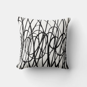 Brush abstract pattern. Grunge texture. Background Cushion