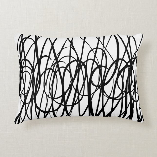 Brush abstract pattern. Grunge texture. Background Decorative Cushion (Front)