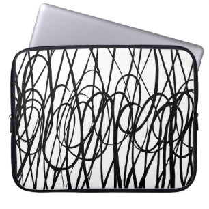 Brush abstract pattern. Grunge texture. Background Laptop Sleeve