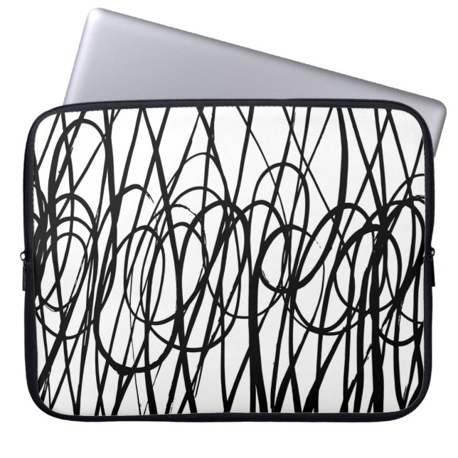 Brush abstract pattern. Grunge texture. Background Laptop Sleeve (Front)