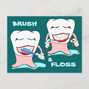 Brush and Floss Postcard