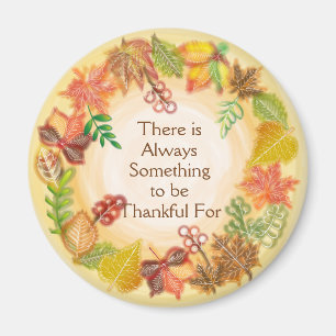 Brush Art of Fall Foliage For Thanksgiving Magnet