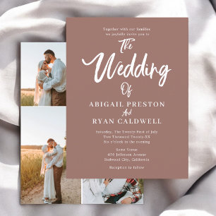 Brush Calligraphy Budget Wedding Postcard