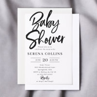 Brush Calligraphy Minimalist Baby Shower