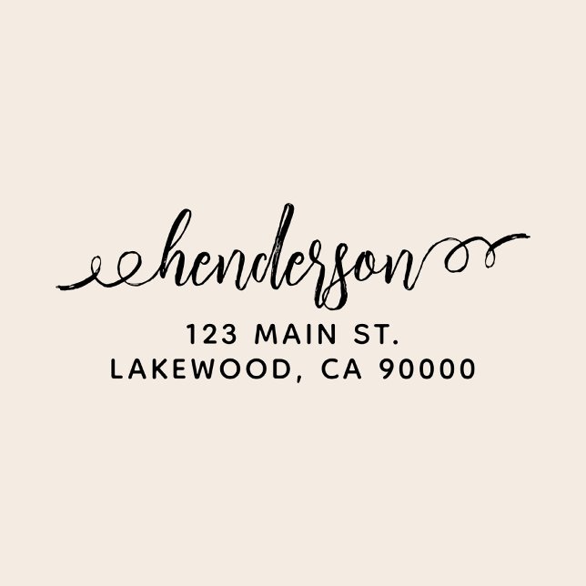 Brush Calligraphy Return Address Self-inking Stamp (Creator Uploaded)