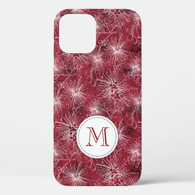 Brush cherry lilly-pilly floral iphone case (Back)