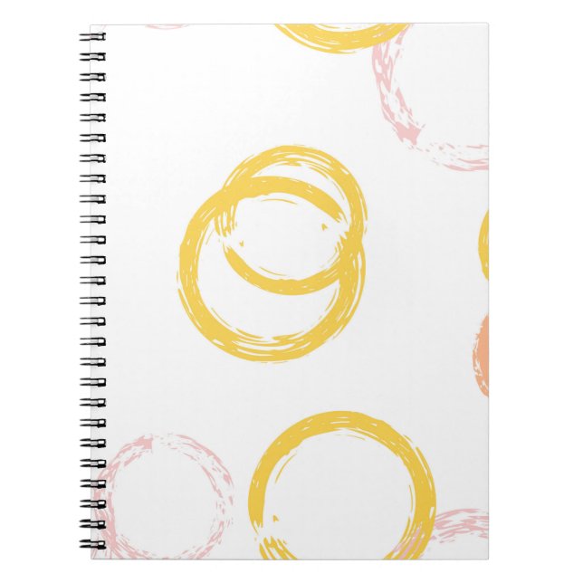 Brush Circle. Vintage Seamless Pattern. Colourful  Notebook (Front)