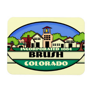 Brush Colorado small town souvenir magnet