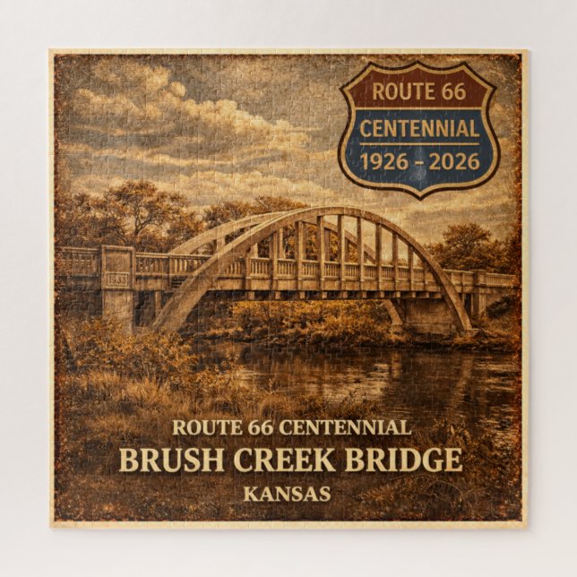 Brush Creek Bridge Centennial Puzzle Keepsake (Vertical)