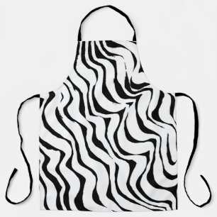Brush grunge pattern. White and black vintage. abs Apron