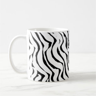 Brush grunge pattern. White and black vintage. abs Coffee Mug