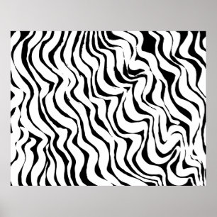 Brush grunge pattern. White and black vintage. abs Poster
