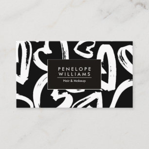 Brush Hearts Pattern Business Card